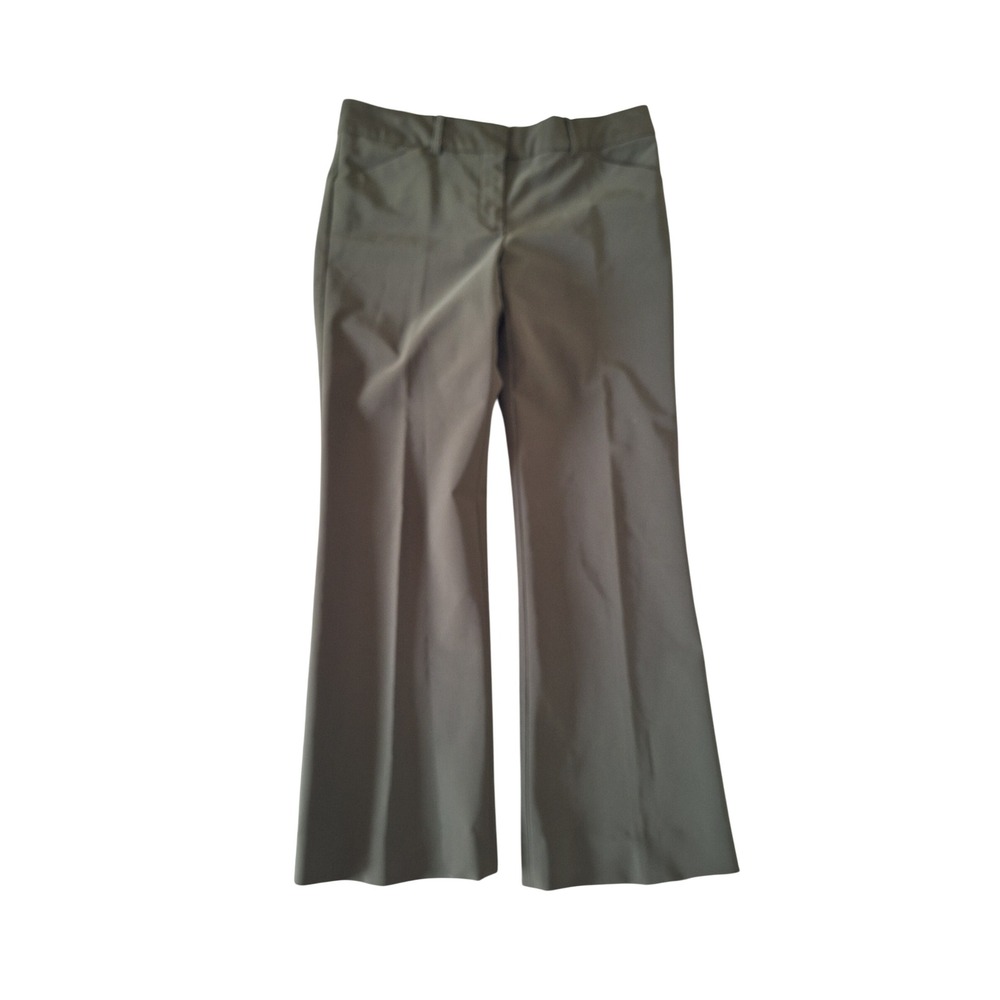 Theory Olive Green Flare‎ Leg Trousers Pants Size 4 Made in USA Workwear